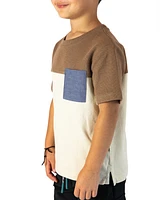 Sovereign Code Little Boys Dwell Color Blocked Textured Short Sleeve Tee Shirt