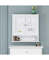 Streamdale Furniture Modern Faux Wood Medicine Cabinet With Shelving