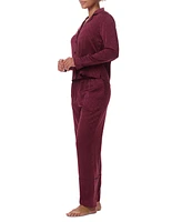 Tommy Hilfiger Women's 2-Pc. Satin Logo Notch Collar Pajamas Set