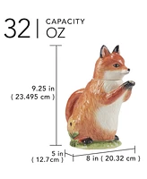 Certified International Woodland Critters 3-d Fox Teapot