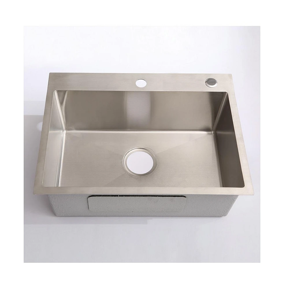 Streamdale Furniture 24in Brushed Silver Utility Sink Combo