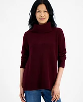 Style & Co Women's Rib-Knit Turtleneck Long-Sleeve Sweater, Created for Macy's