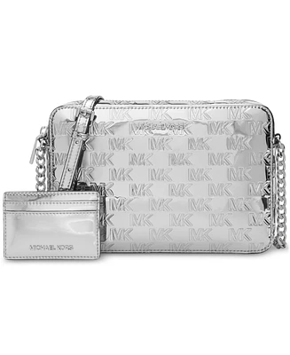 Michael Michael Kors Jet Set Large East West Crossbody With Card Holder In Gift Box