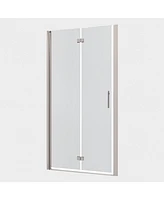 1-3/8" Adjustable Universal Pivot Shower Door with 1/4" Tempered Glass