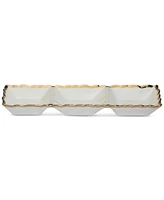 Certified International Regency 3-Section Porcelain Tray