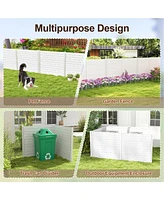 Outdoor Privacy Fence Screen with 5 Ground Stakes for Garden Yard Patio