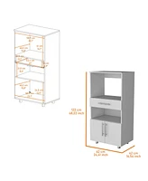 Fm Furniture Corsica Pantry Cabinet Microwave Stand