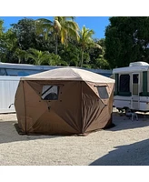 Clam Quick-Set Screen Hub Tent Wind & Sun Panels, Accessory Only, Brown (3 Pack)