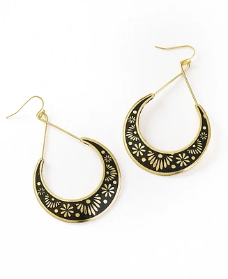 Matr Boomie Nisha Crescent Moon Hoop Earrings