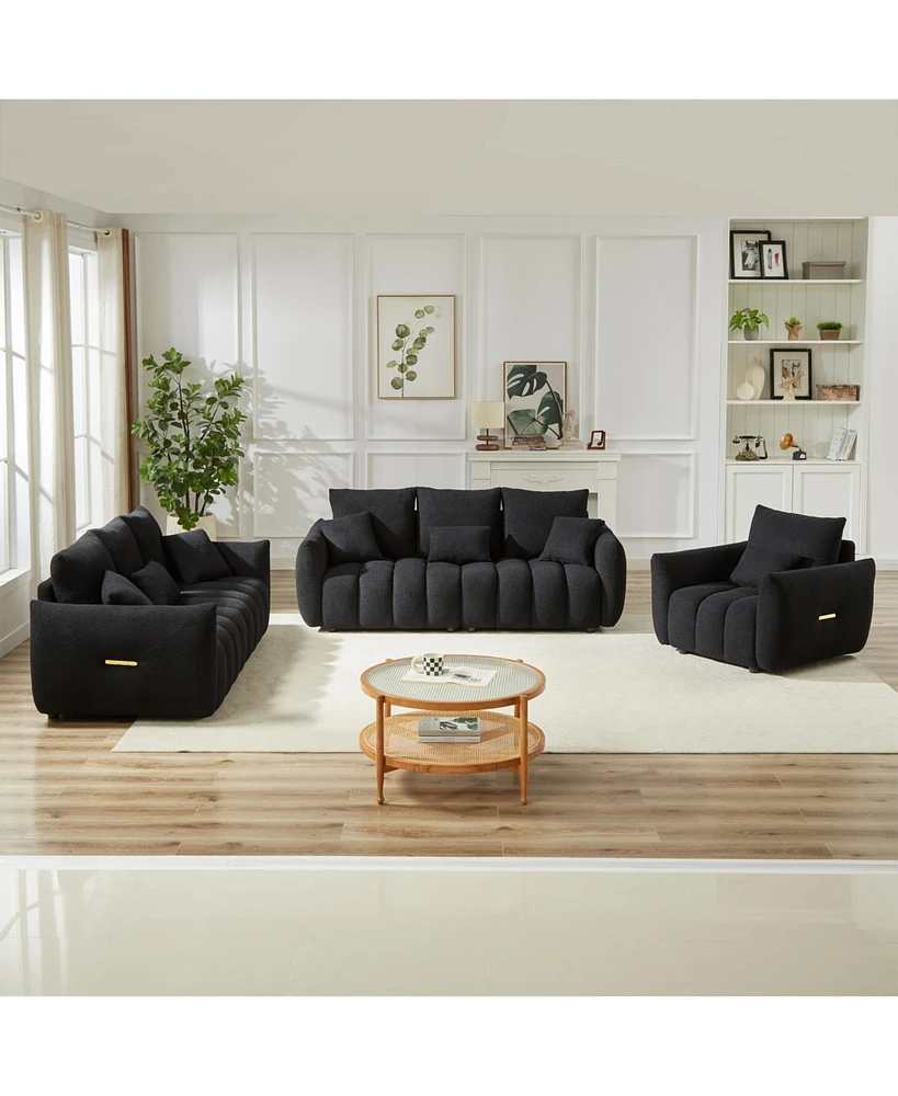 Streamdale Furniture Teddy Sofa Set: 1-Seater, 3-Seater, 3-Seater