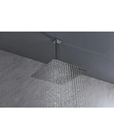 Streamdale Furniture High-Pressure Rainfall Shower Head: 304 Stainless Steel, Self-Cleaning