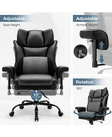 400lbs Ergonomic Office Chair with Massage Lumbar Support