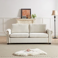 83.8" Convertible Sleeper Sofa Bed with Folding Mattress