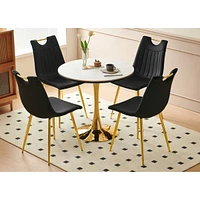 Mid-Century Dining Set: Table, 4 Chairs, End Table