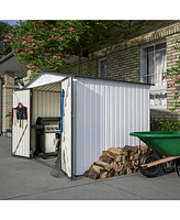 Streamdale Furniture 8 x 6 Ft All-Weather Metal Storage Shed with Lockable Doors