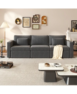 Simplie Fun Oversized Modular Sectional Sofa with Ottomans