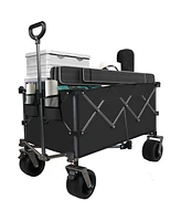 Streamdale Furniture Collapsible Folding Wagon: Large Capacity, Removable Fabric, Compact Size