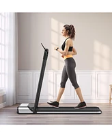 Slickblue Ultra-thin Electric Folding Motorized Treadmill with Lcd Monitor Low Noise