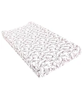 Hudson Baby Infant Girl Changing Pad Cover, Pink Bows, One Size