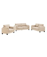 Streamdale Furniture Modern 3-Piece Sofa Set with Usb Ports, Comfy Cushions, and Durable Frame