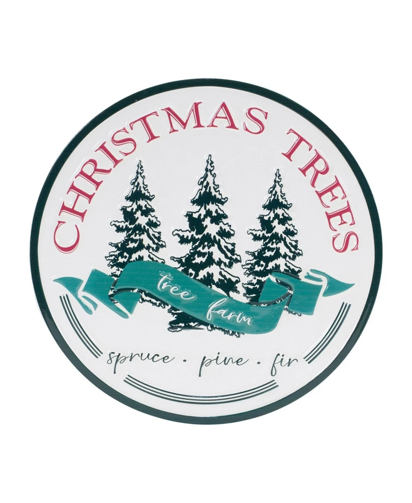 Slickblue Christmas Tree Farm Sign 14"d