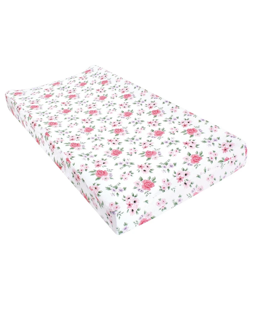 Hudson Baby Infant Girl Changing Pad Cover