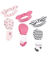 Hudson Baby Girls Caps, Mittens and Socks Set