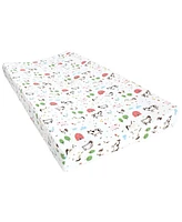 Hudson Baby Infant Girl Cotton Changing Pad Cover, Girl Farm Animals, One Size