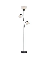 360 Lighting Bingham Modern Torchiere Standing Floor Lamp 71 1/2" Tall Black Metal 3