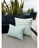 Anaya Home Summer Twist Aqua 20x20 Indoor Outdoor Pillow