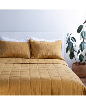 French Linen 3pc Quilt & Sham Set