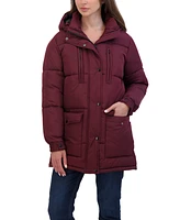 Sebby Juniors' Hooded 3/4 Puffer Coat