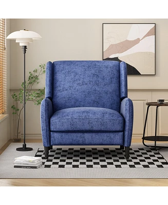 Simplie Fun Oversized Textured Pushback Recliner