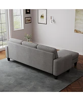 Streamdale Furniture Cozy L-Shape Sofa with Polyester Fabric for Small Spaces