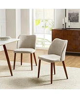 Hulala Home Melisa Dining Chair with Solid Wooden Legs,Set of 2