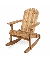 Malibu Acacia Wood Adirondack Rocking Chair