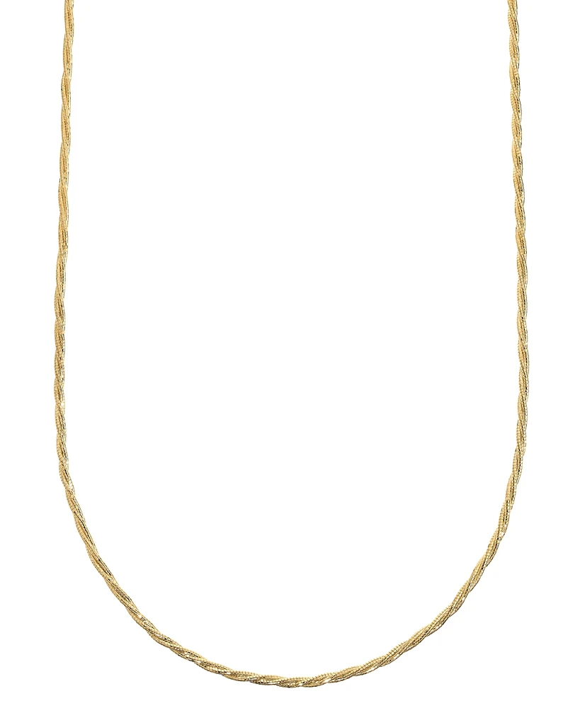 And Now This Silver Plated or 18k Gold Brass Twisted Snake Chain Necklace