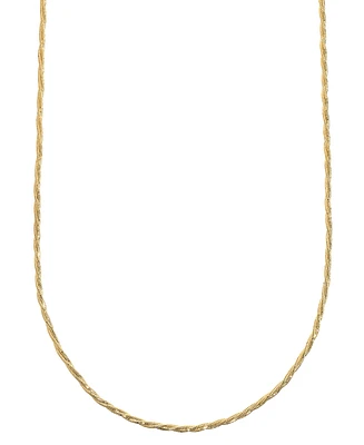 And Now This Silver Plated or 18k Gold Brass Twisted Snake Chain Necklace