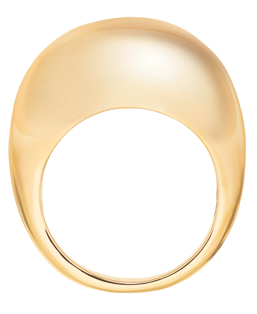 And Now This Silver Plated or 18k Gold Brass Dome Ring