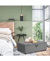 Folding Ottoman Sleeper Bed with Mattress Convenient Guest and Office Nap Solution