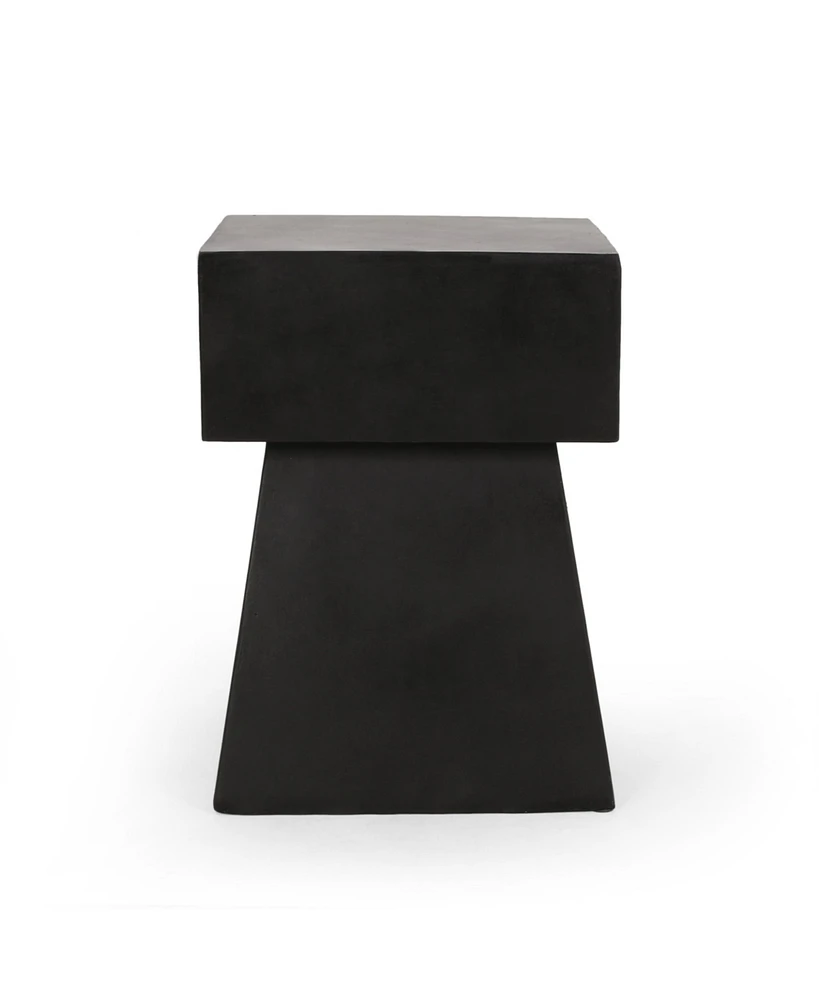 Streamdale Furniture Modern Concrete Pedestal Side Table