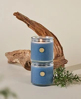 Aromatique Starlit Cedar Textured Glass Candle,6oz