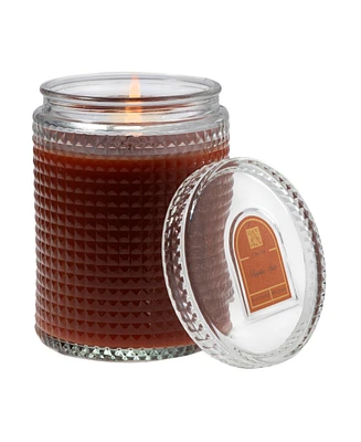 Aromatique Pumpkin Spice Textured Glass Candle with Lid, 15oz