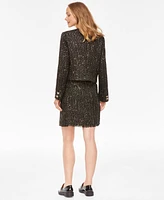 I.n.c. International Concepts Women's Sequin Tweed Blazer, Created for Macy's