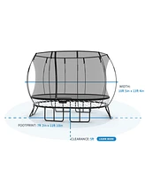 Springfree Trampoline Kids Outdoor Medium Oval 8 x 11' Trampoline with Enclosure