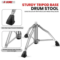 5 Core Drum Throne Padded Guitar Stool with Backrest Hydraulic Height Adjustable Music Chair For Adults And Kids w Anti Slip Rubber Feet