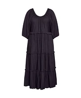 City Chic Plus Heather Tier Dress