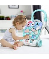 Slickblue Toddler Baby Sit-to-Stand Learning Walker Musical Toy