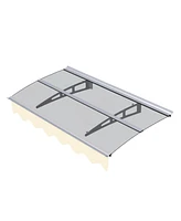 Streamdale Furniture Series Door Window Awning Canopy: 0.137" Solid Polycarbonate, Aluminum Brackets