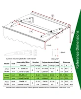 Streamdale Furniture Series Door Window Awning Canopy: 0.137" Solid Polycarbonate, Aluminum Brackets